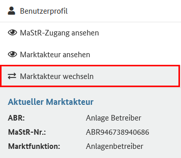 Aktionsmenue